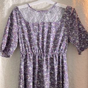 Purple Floral Maxi Dress